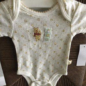 Walt Disney Pooh, Little Roo Onesies (2 piece set), Size Small